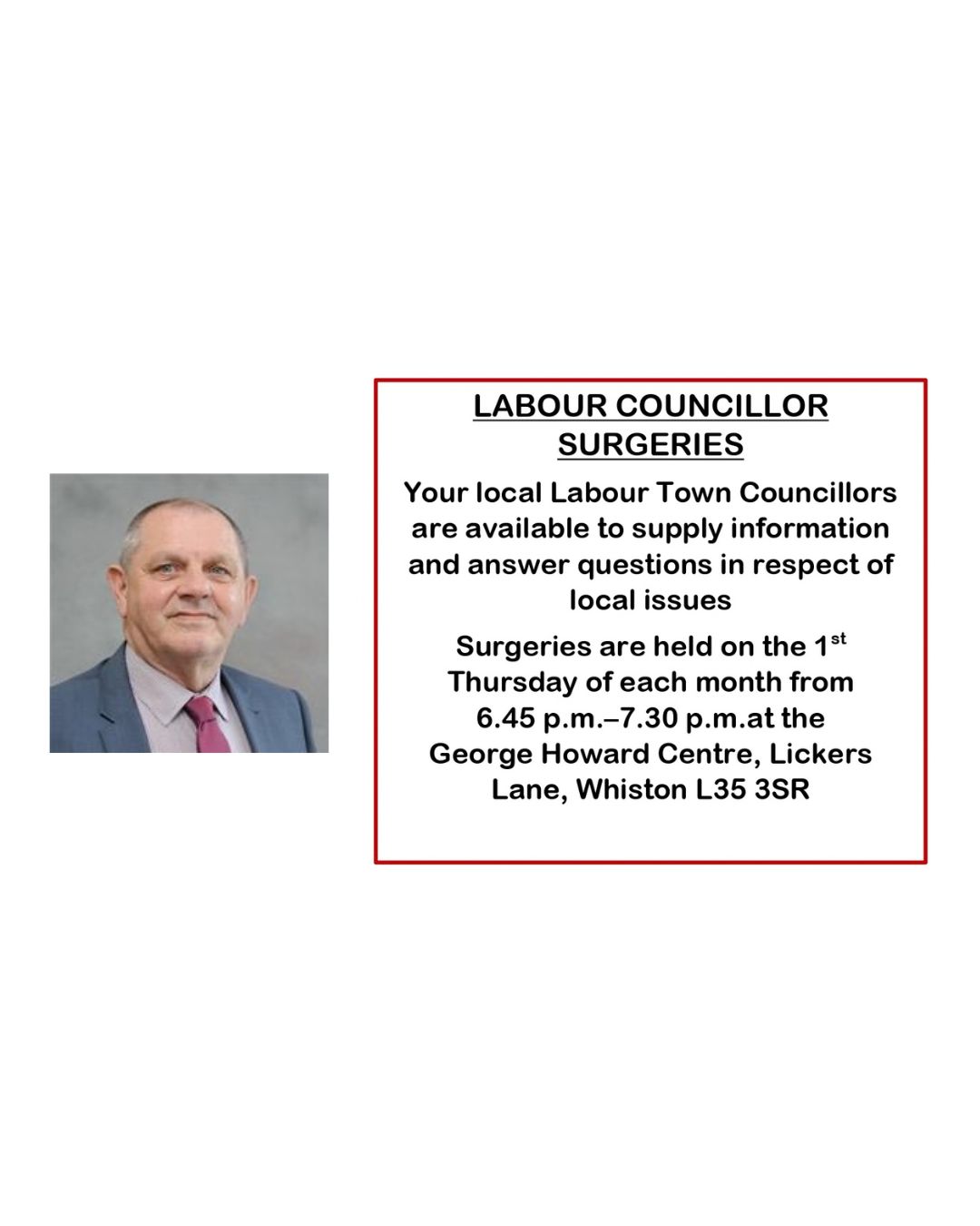 Labour councillor surgery